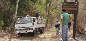 "Traslado de plantas hacia la Laguna de Masaya"