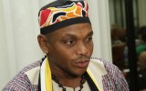 "Bernarn Ramos Colindres, garífuna de Comunidad de Orinoco"